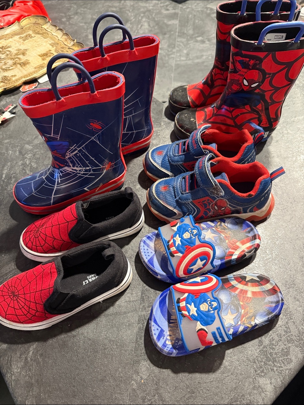 Kids Spider-Man Themed Shoes and Boots - Blue & Red